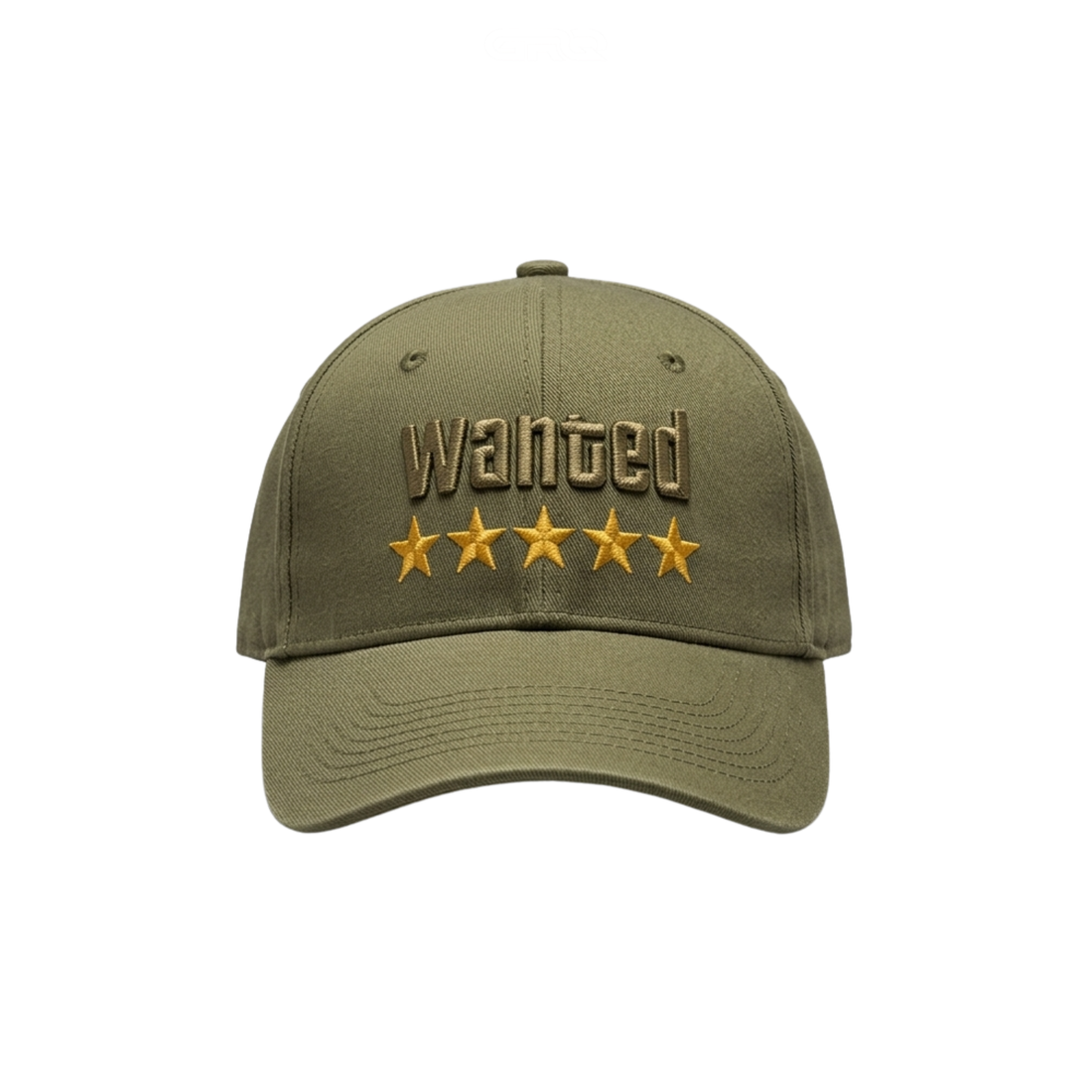 GTA Cap | WANTED 5 Stars Rope Snapback Olive Green - View 1