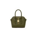 Givenchy Mini Antigona Lock Top Handle Leather Bag – Olive Green - View 1