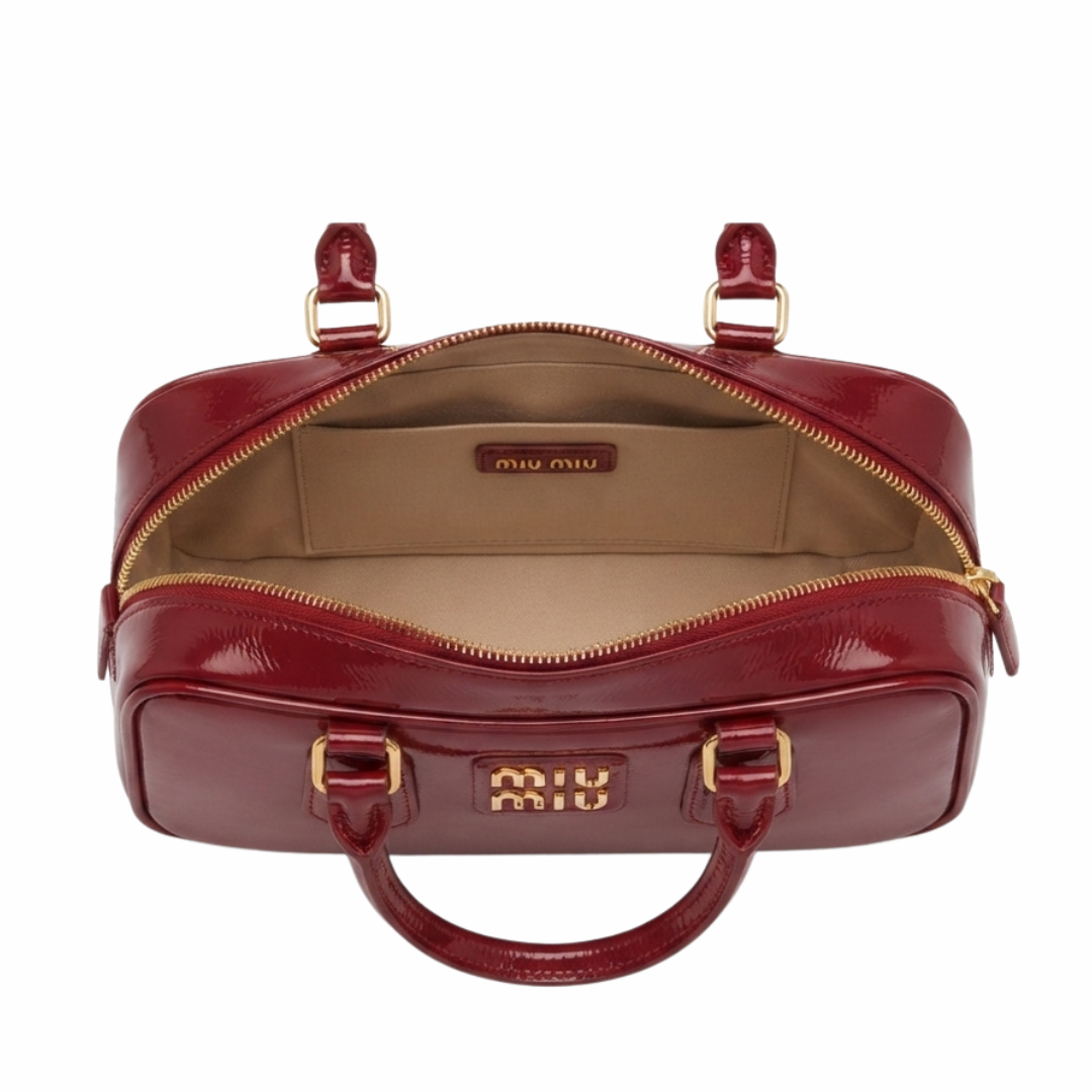 Miu Miu Bowling Bag – Glossy Cherry Red - View 2
