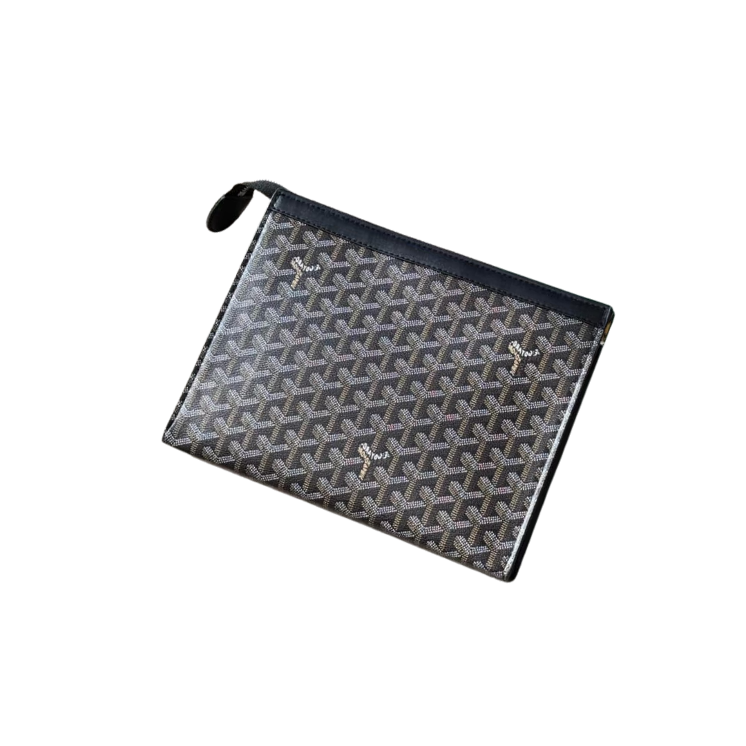 Goyard Pattern Clutch – Grey - View 3