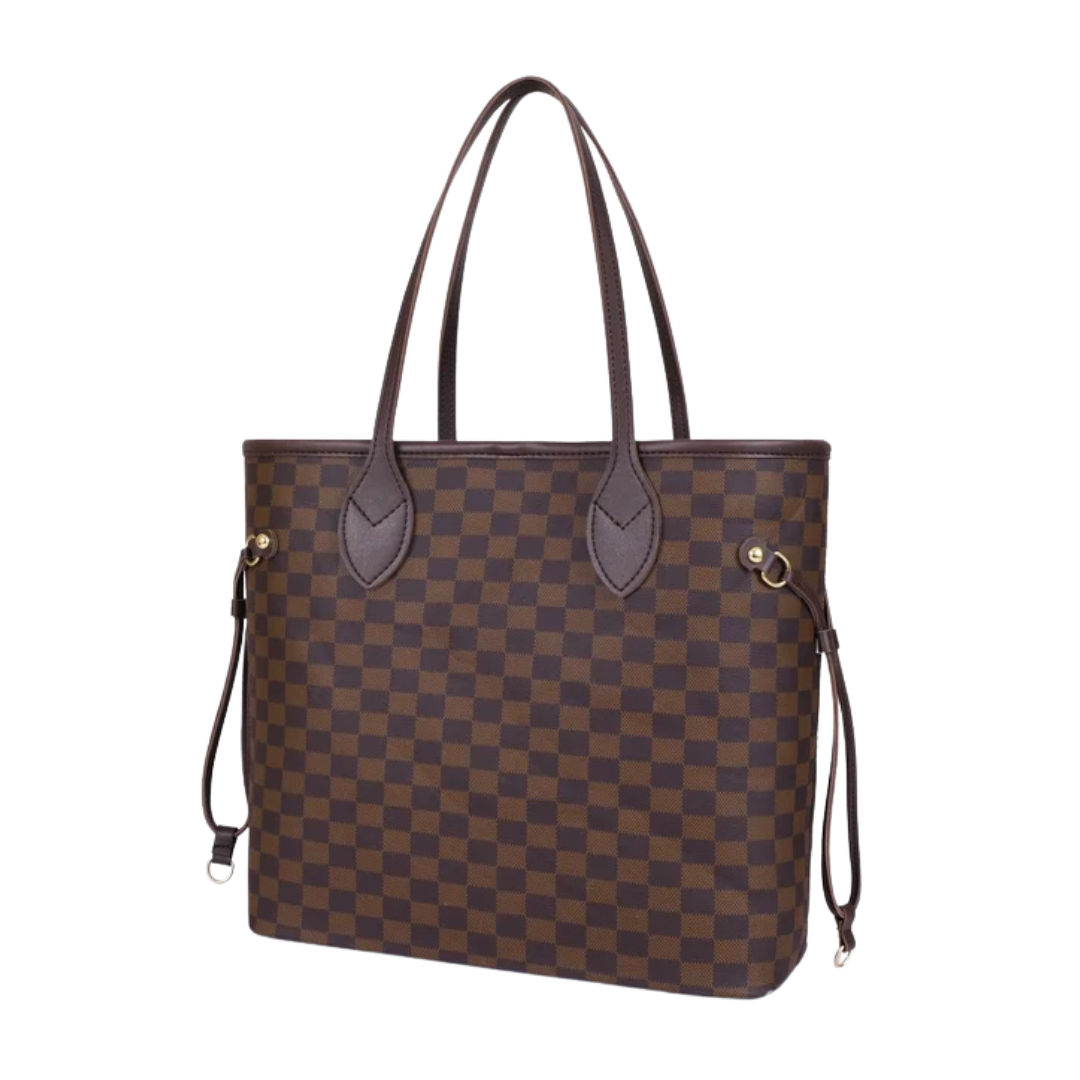Goyard Checkered Tote Bag – Dark Brown - View 2