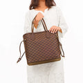 Goyard Checkered Tote Bag – Dark Brown - View 6