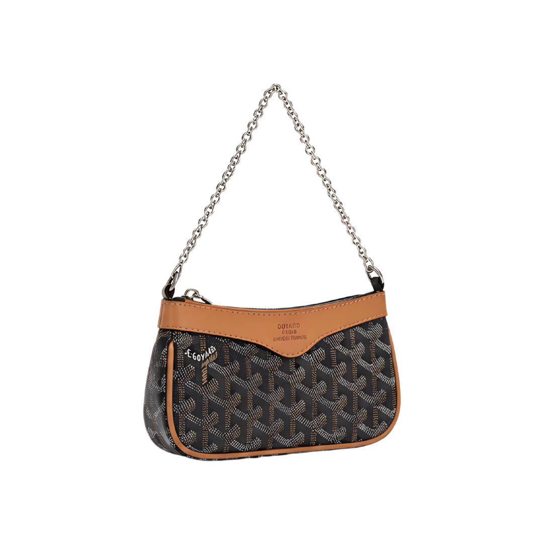 Goyard Goyardine Canvas Mini Shoulder Bag – Black - View 2