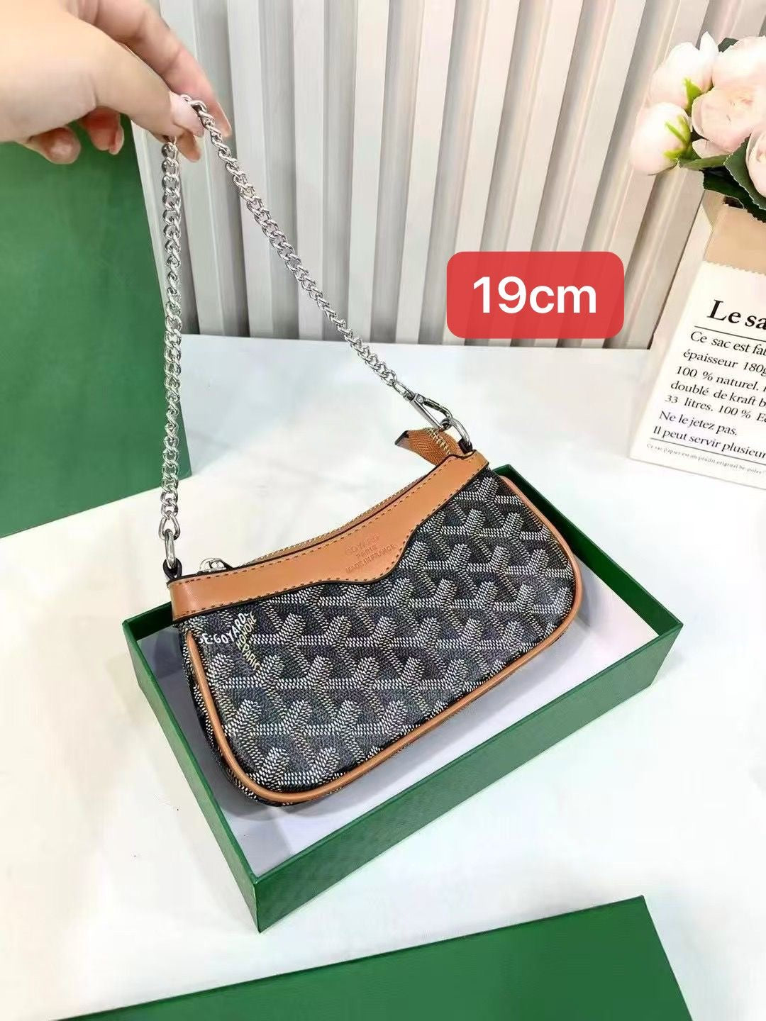 Goyard Goyardine Canvas Mini Shoulder Bag – Black - View 5