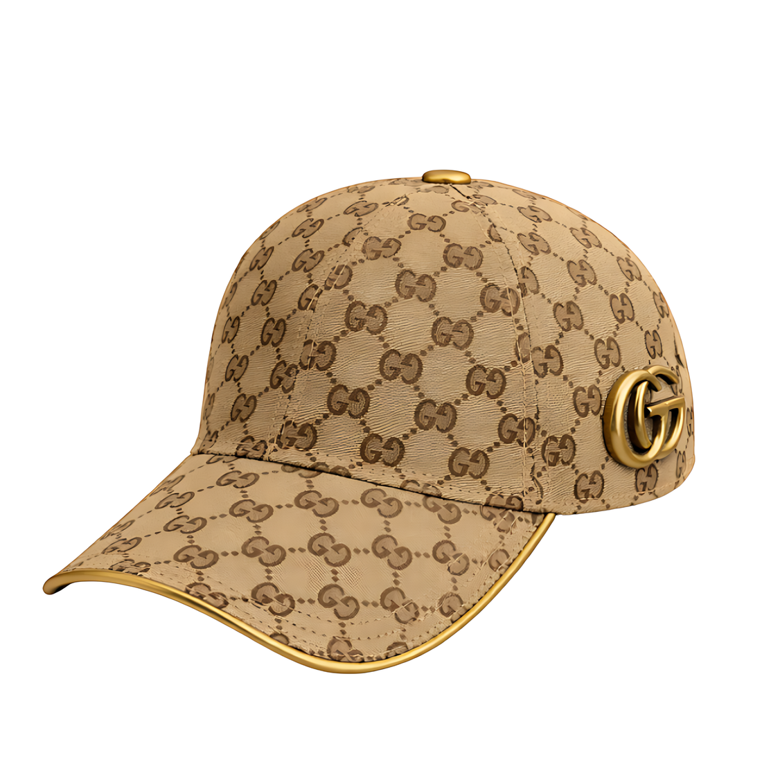 Gucci GG Logo Stripe Canvas - Brown - View 1