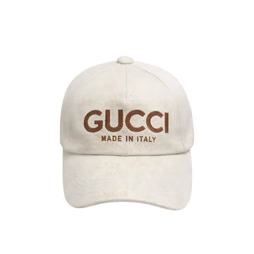 Gucci Logo Cotton Cap - White - View 2