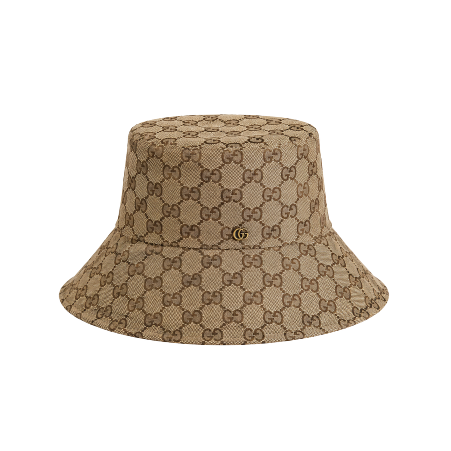 Gucci GG Canvas Bucket Hat Beige Brown – product view