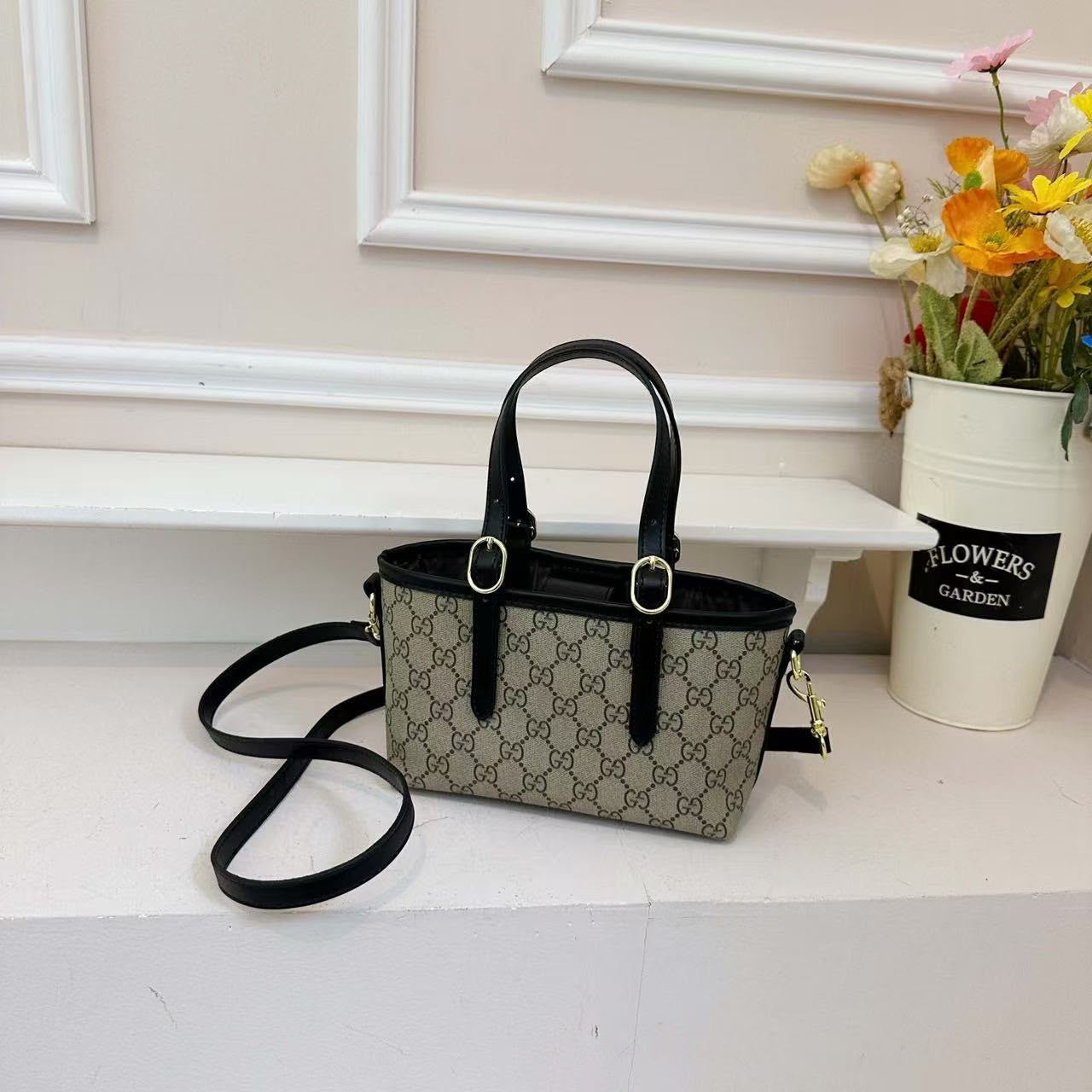 Gucci GG Canvas-Style Top-Handle Bag – Black - View 4