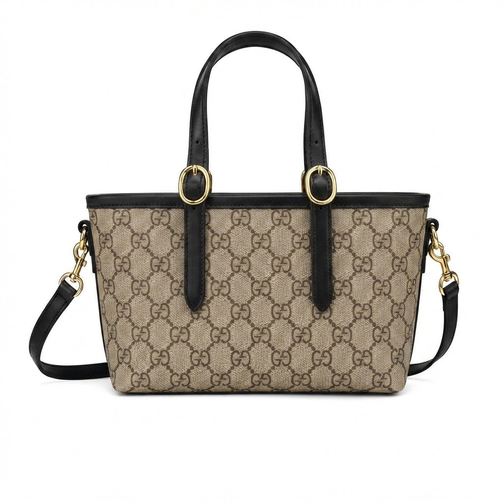 Gucci GG Canvas-Style Top-Handle Bag – Black - View 1