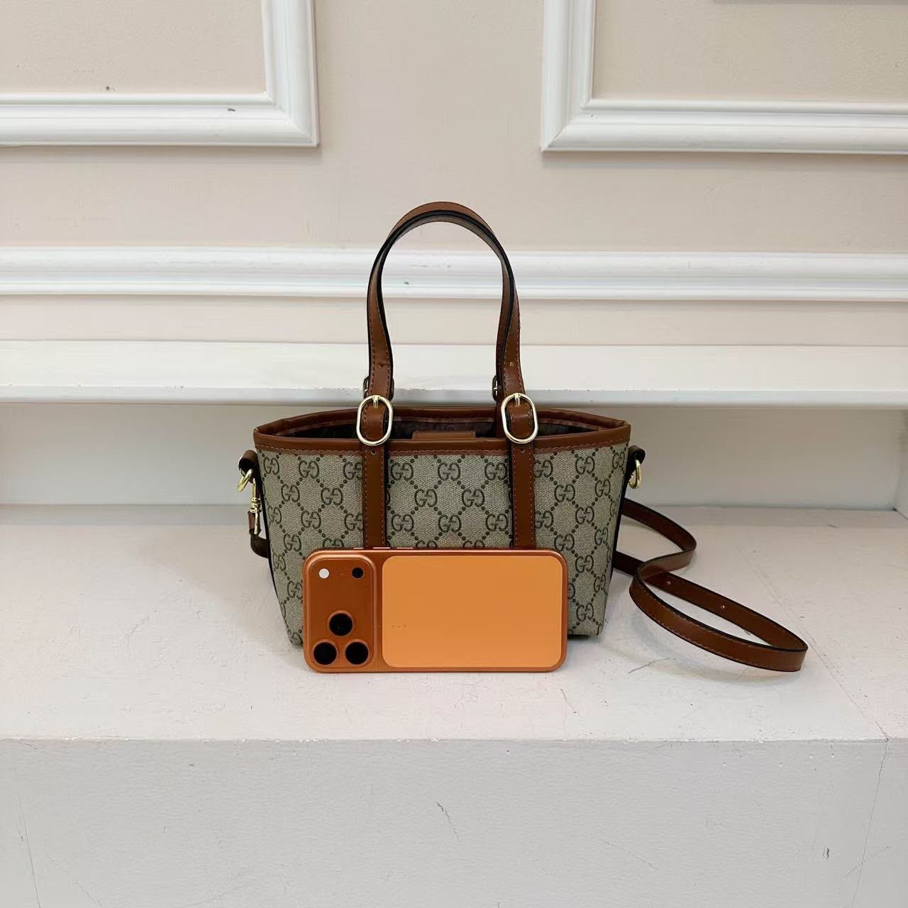 Gucci GG Canvas-Style Top-Handle Bag – Brown - View 4