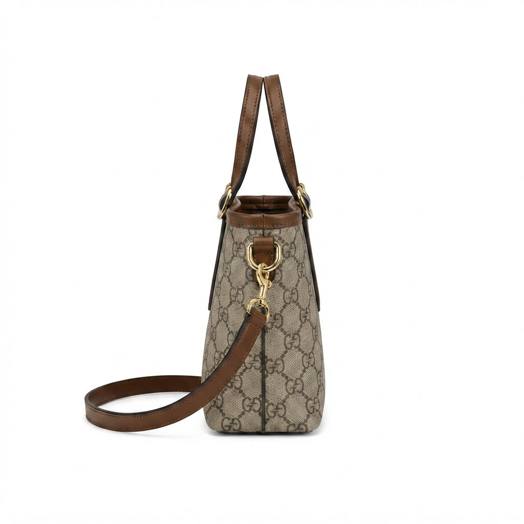 Gucci GG Canvas-Style Top-Handle Bag – Brown - View 2