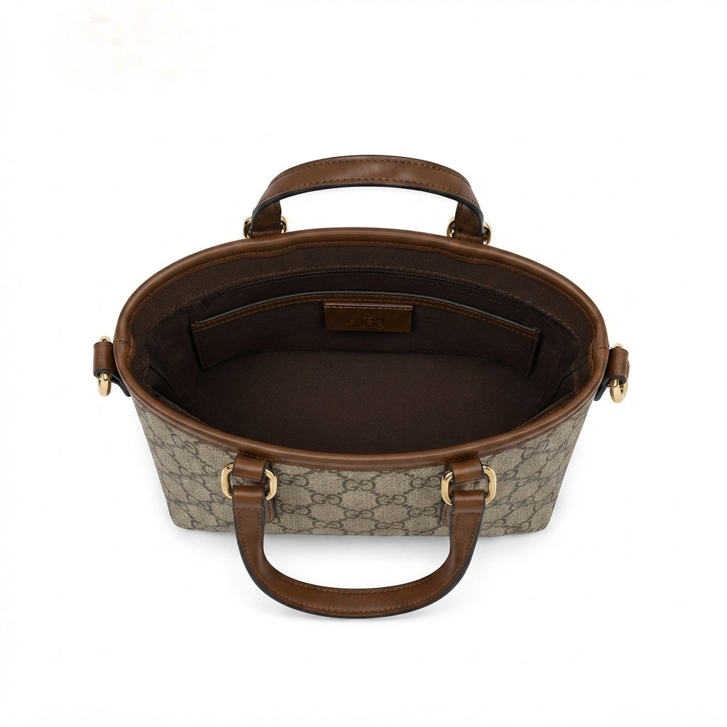 Gucci GG Canvas-Style Top-Handle Bag – Brown - View 3