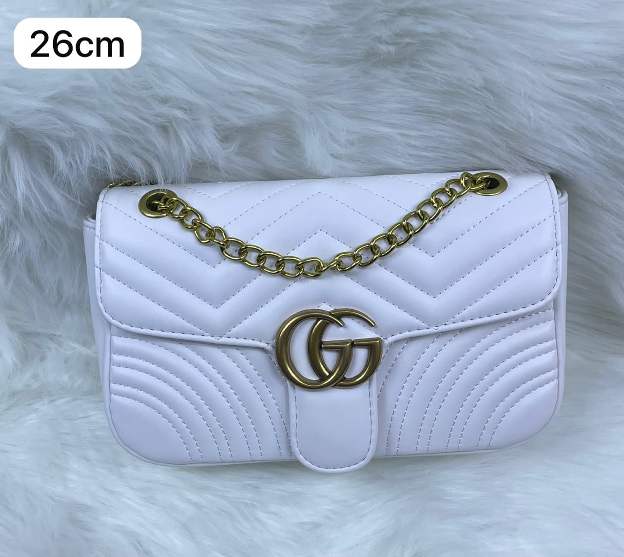 Gucci GG Marmont Shoulder Bag – White - View 4