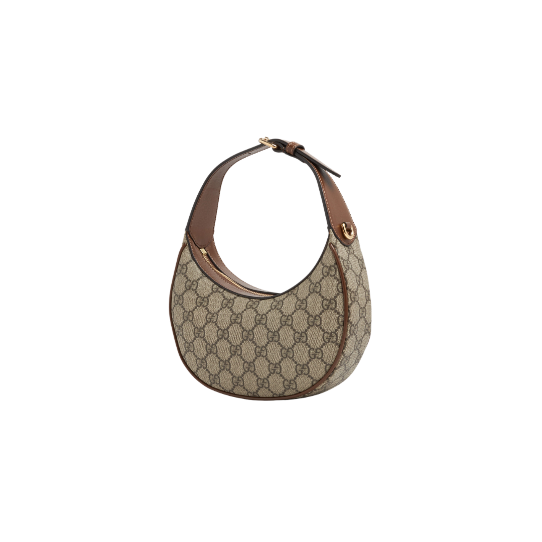 Gucci GG Supreme Half-Moon Mini Bag – Nude - View 2