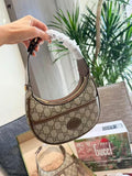 Gucci GG Supreme Half-Moon Mini Bag – Nude - View 5