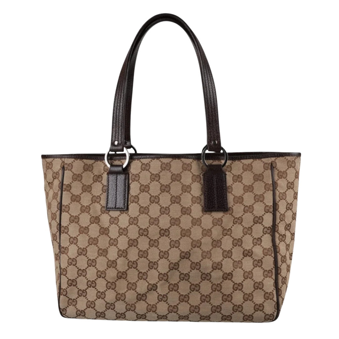Gucci Monogram Tote Bag – Brown - View 1