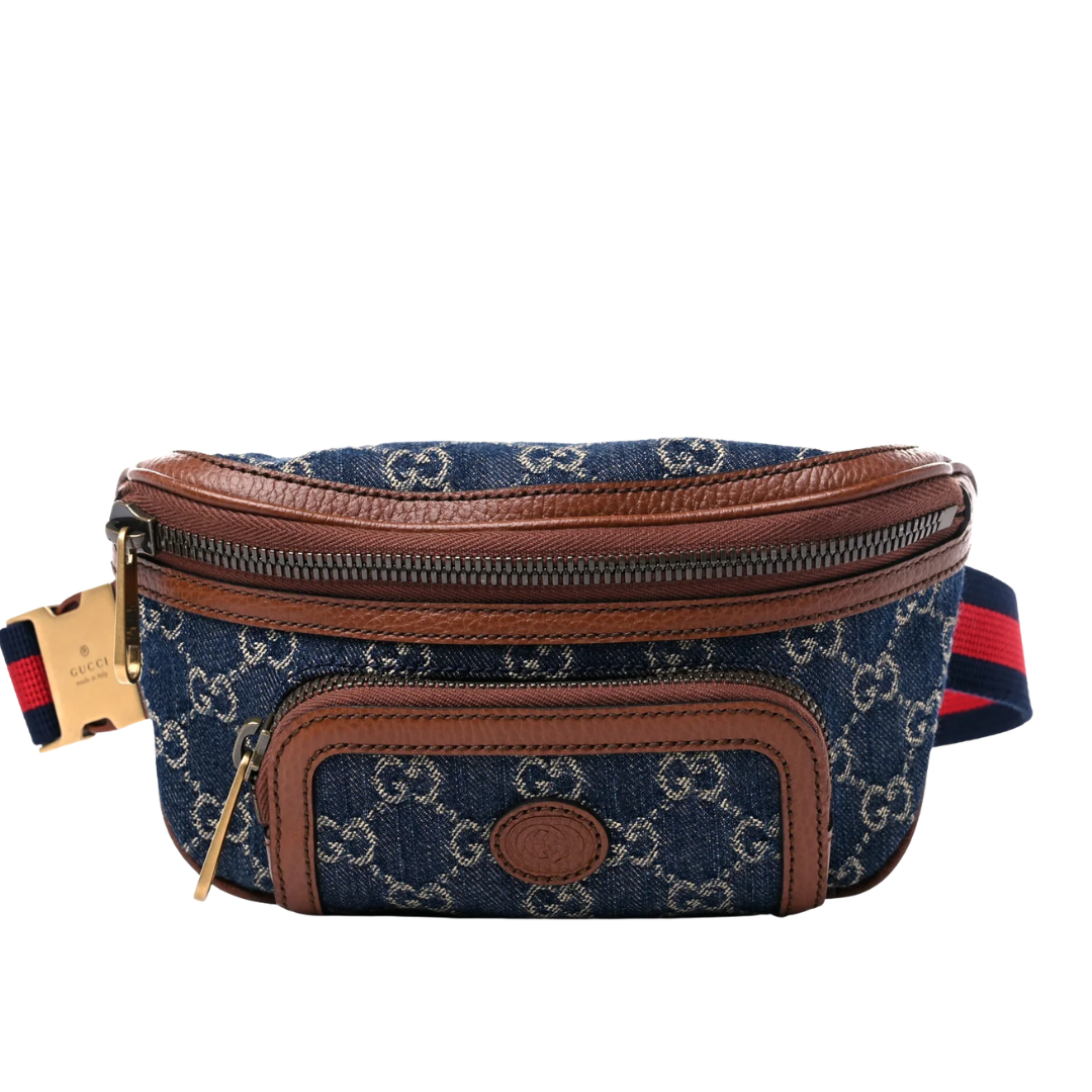 Gucci GG Monogram Bag – Blue & Brown - View 1