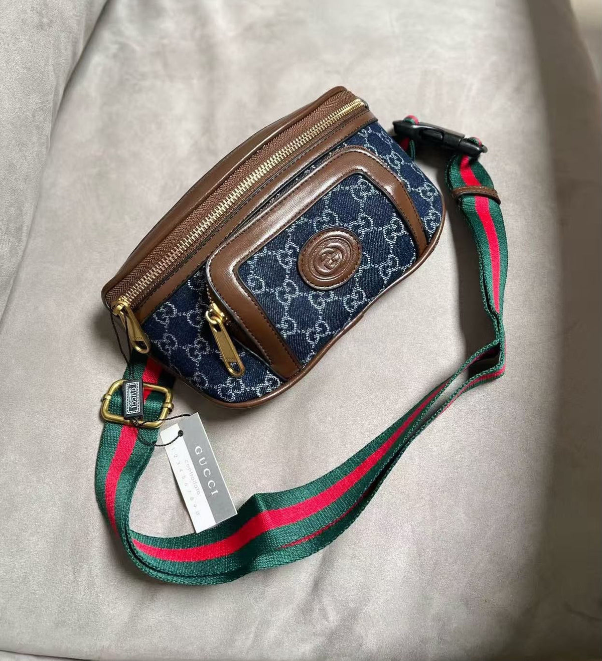 Gucci GG Monogram Bag – Blue & Brown - View 6