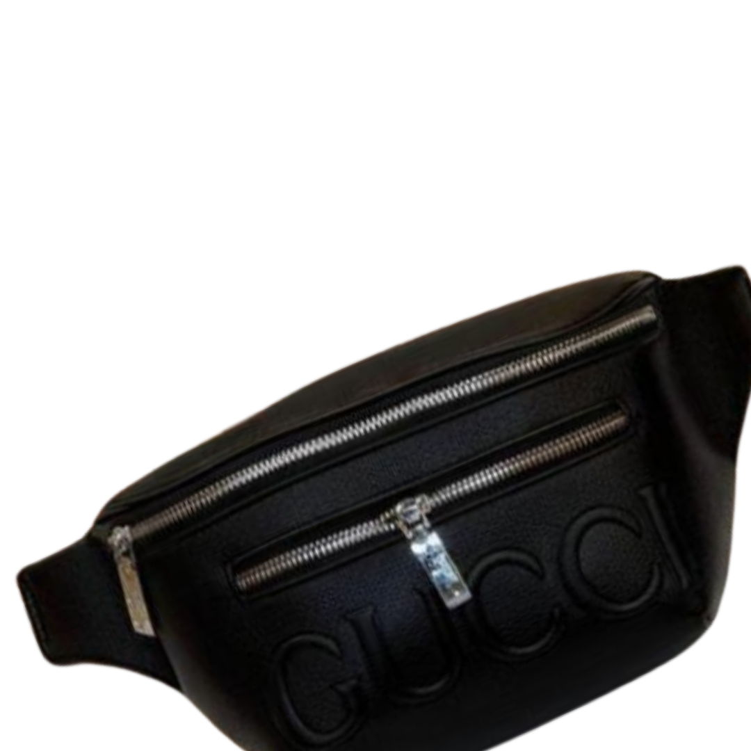 Gucci Logo Zip Bag – Silver-Tone Detail - View 2