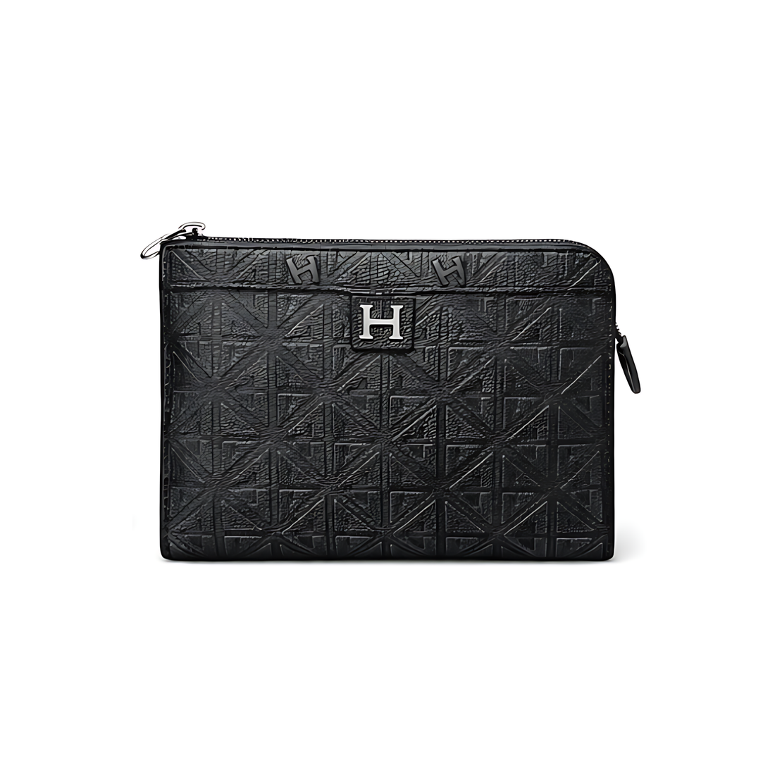 Hermes Wrist Pouch | black embossed pattern - View 2