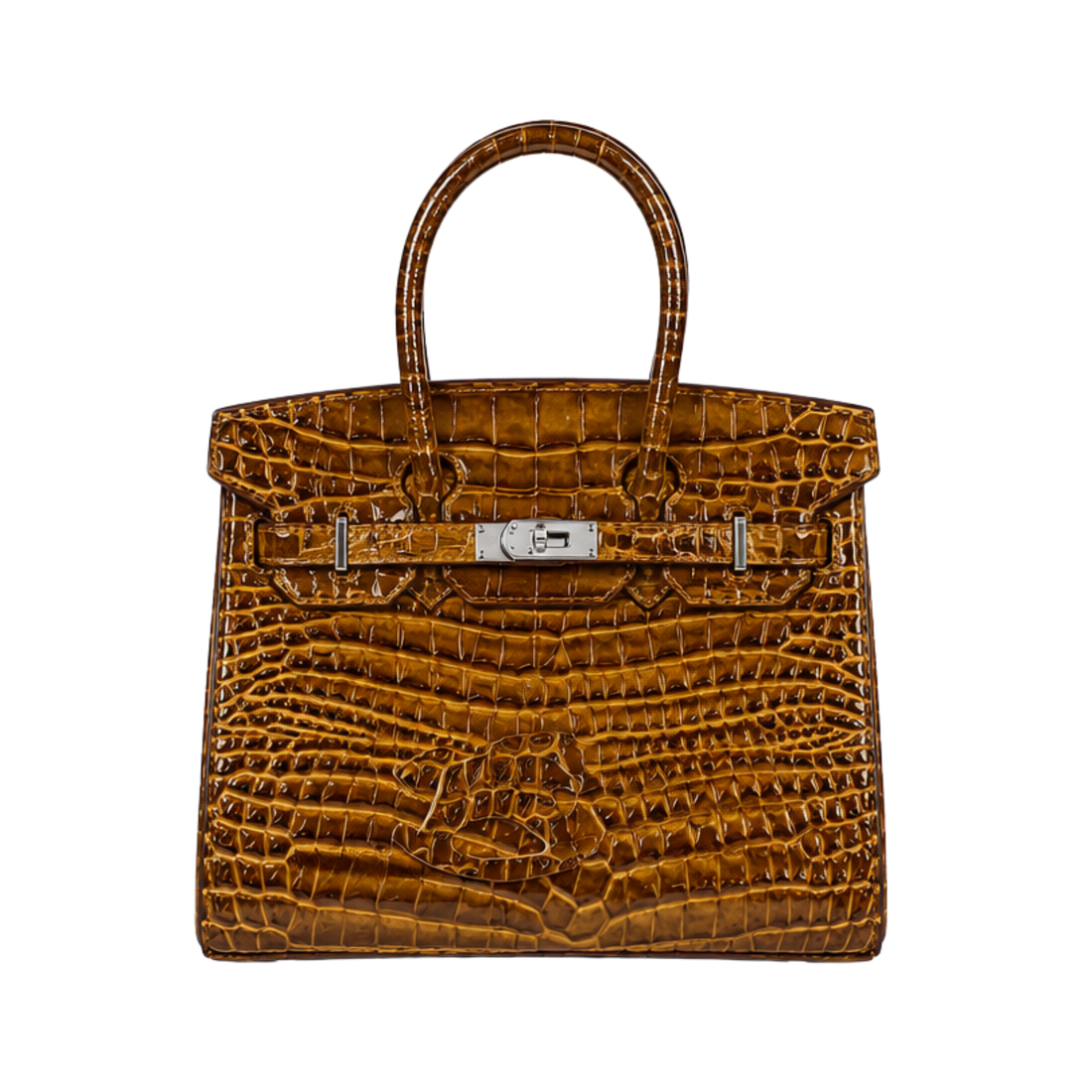 Hermes Brown Porosus Crocodile Bag - image 1