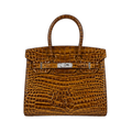 Hermes Brown Porosus Crocodile Bag - image 1
