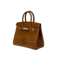 Hermes Brown Porosus Crocodile Bag - image 2