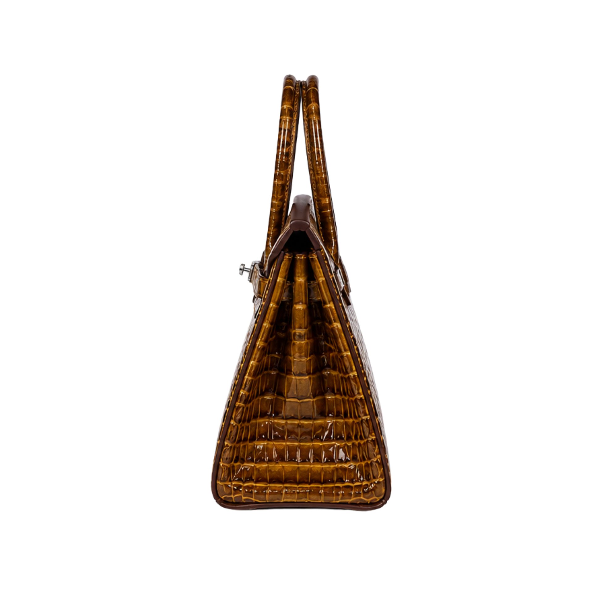 Hermes Brown Porosus Crocodile Bag - image 3