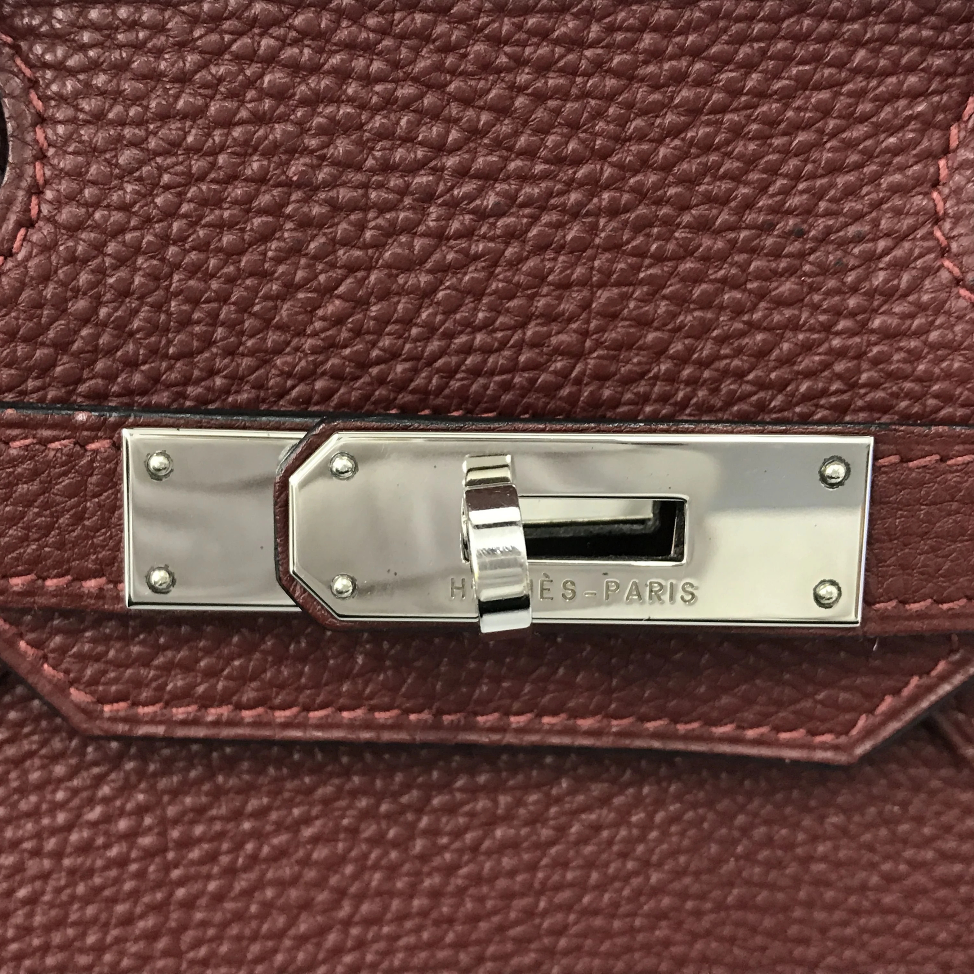 Hermes Burgundy Bag - image 2