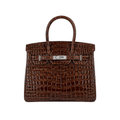 Hermes Dark Brown Crocodile Bag - image 1