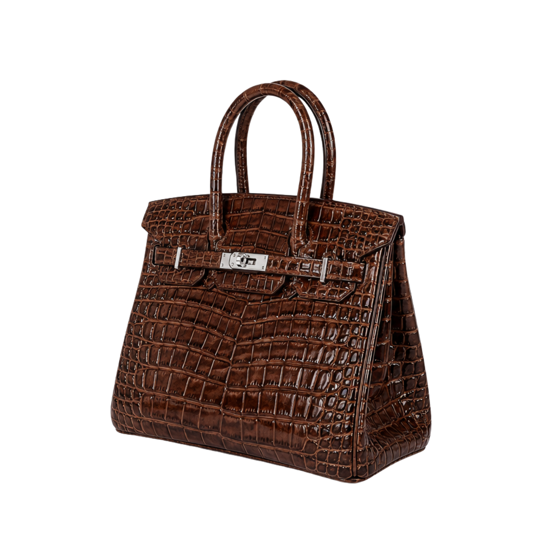 Hermes Dark Brown Crocodile Bag - image 2