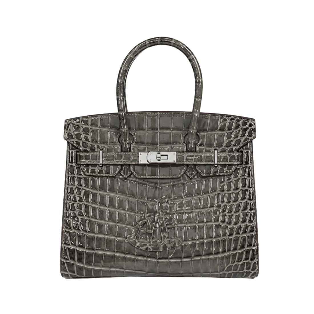 Hermes Grey Crocodile Bag - image 1