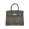 Hermes Grey Crocodile Bag - image 1