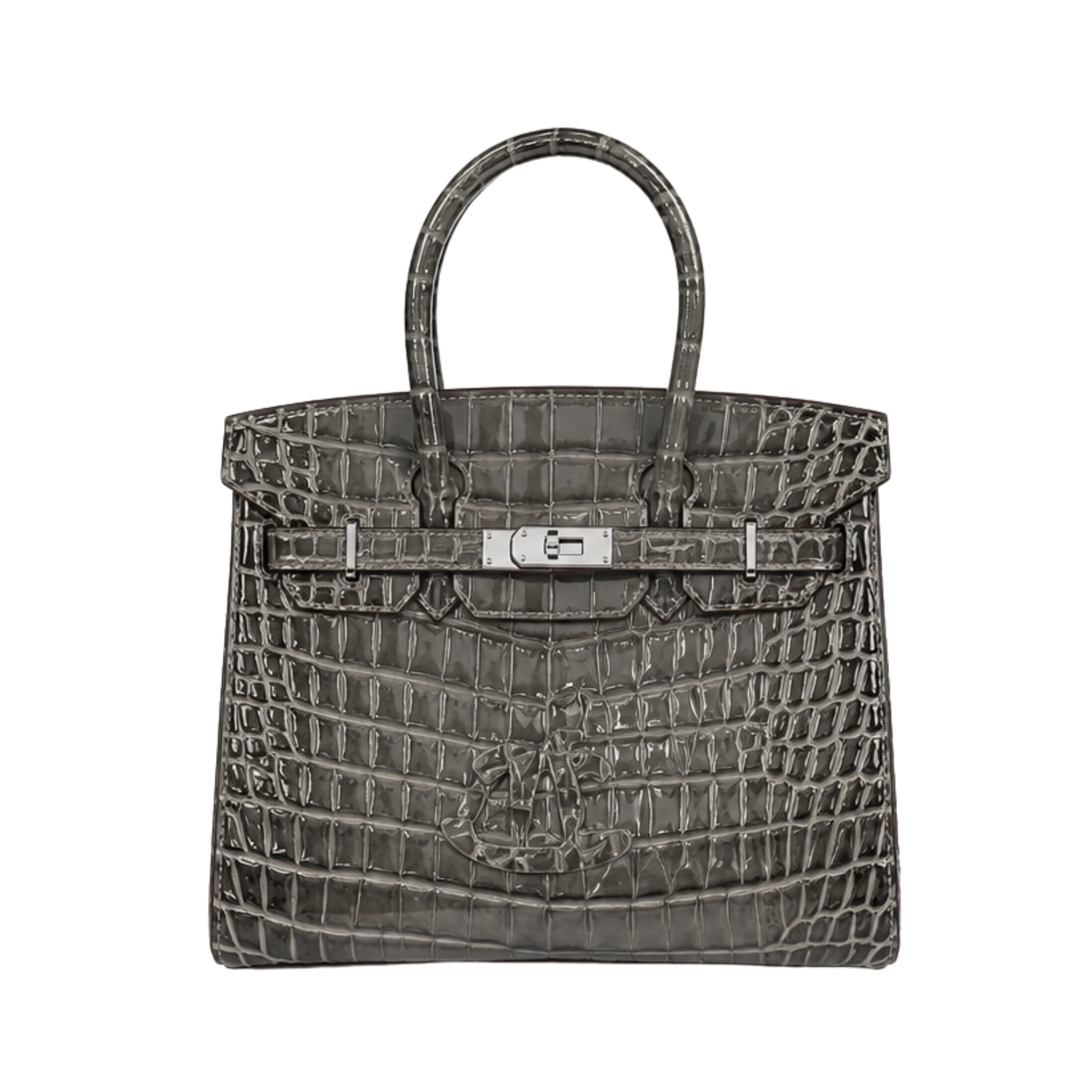Hermes Grey Crocodile Bag - image 1