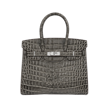Hermes Grey Crocodile Bag - image 1