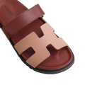 Hermès Chypre Sandals – Beige Perlino / Rouge H - View 2