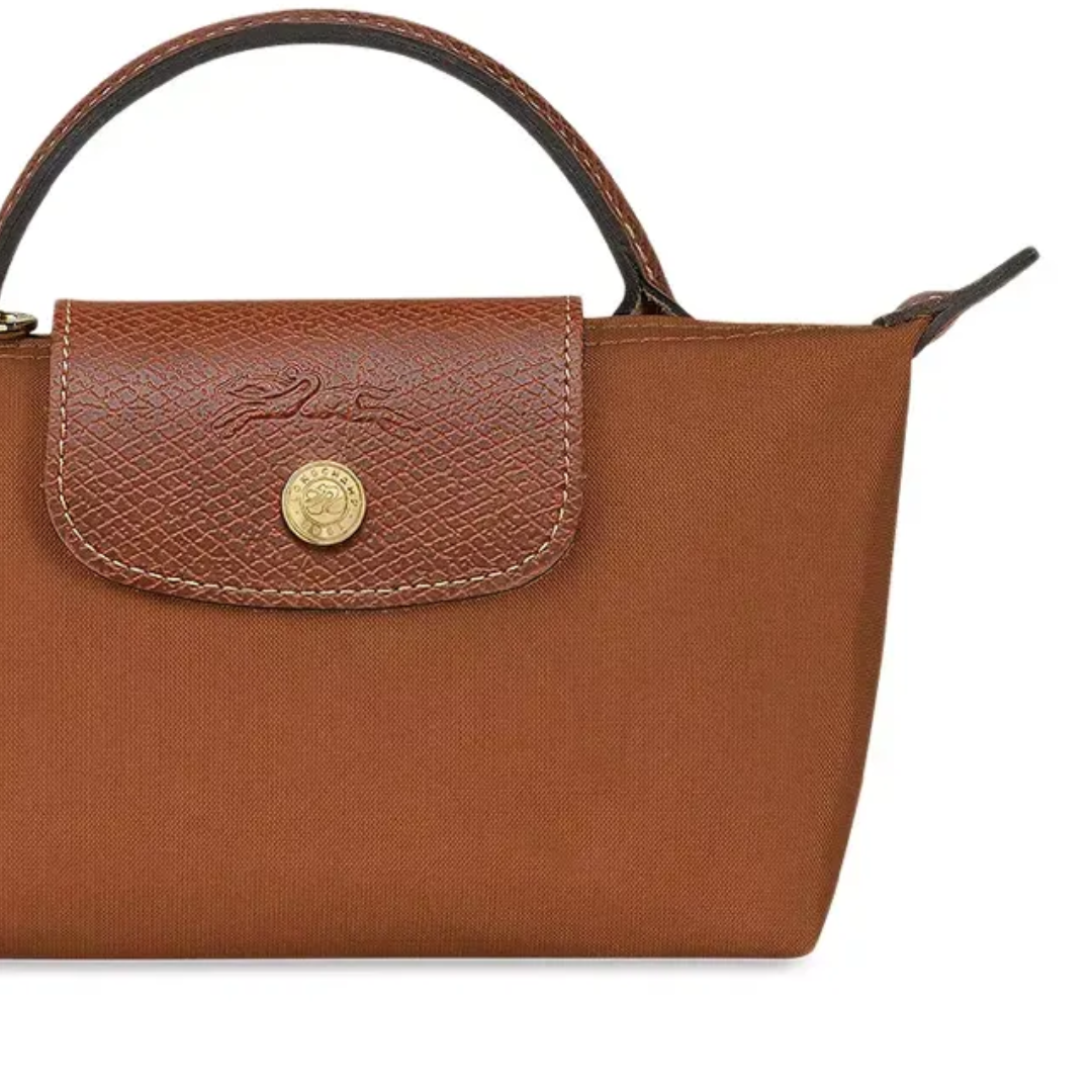 Longchamp Le Pliage Pouch with Handle – Cognac - View 2