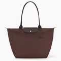 Longchamp Le Pliage Green Shoulder Tote – Mocha Brown - View 4