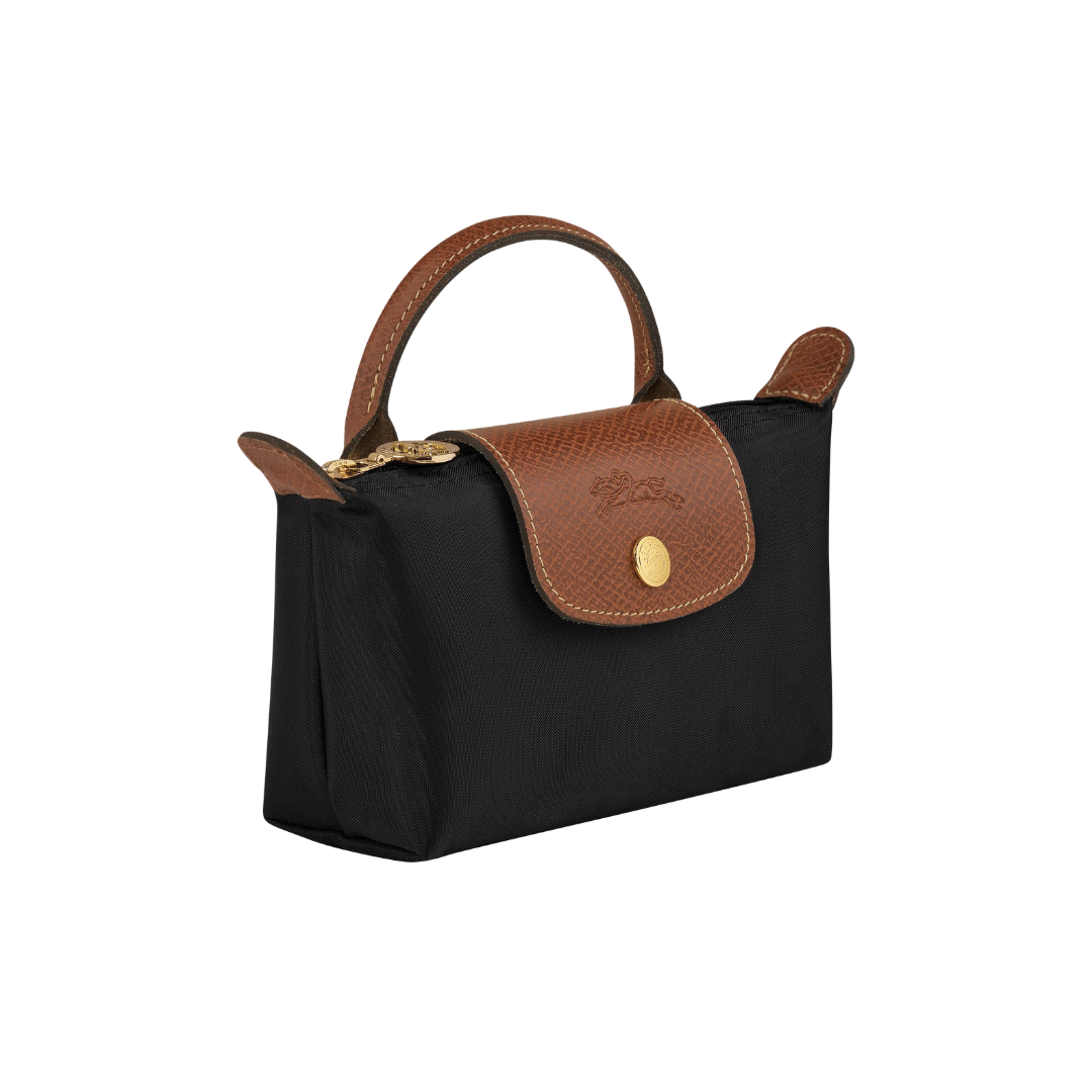 Longchamp Le Pliage Original Pouch – Black & Brown - View 2