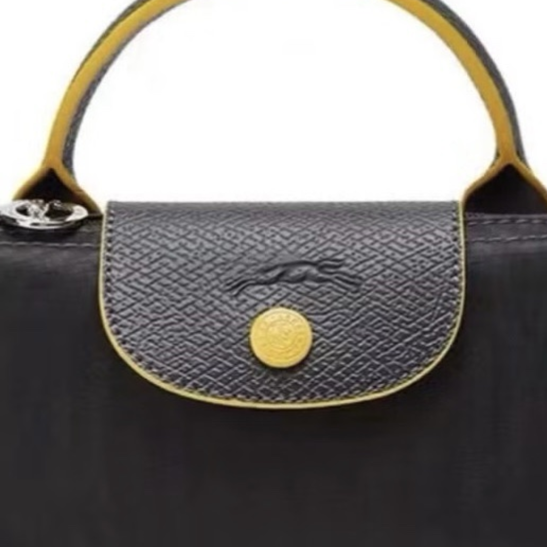 Longchamp Bag – Dark Grey & Yellow - View 2