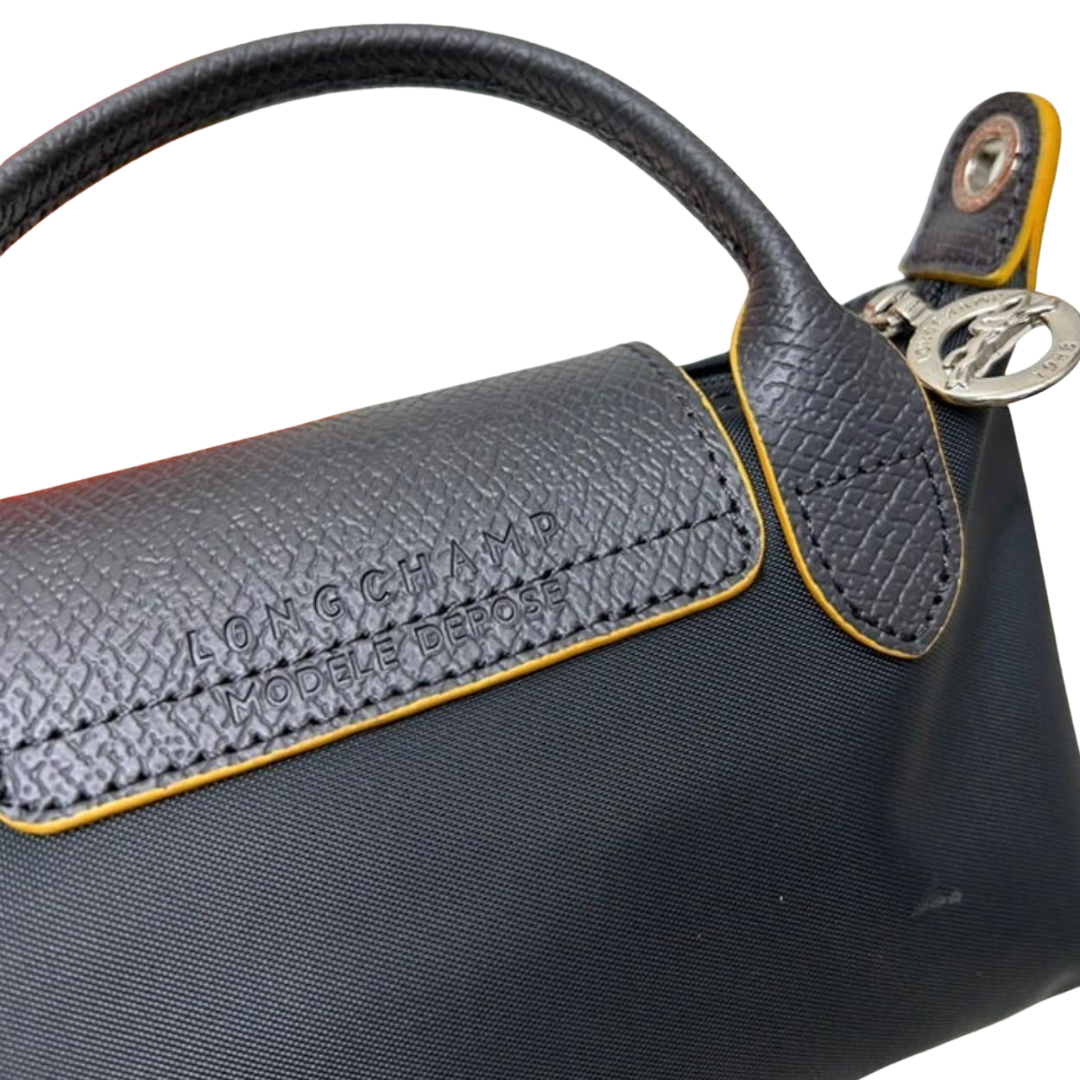 Longchamp Bag – Dark Grey & Yellow - View 5