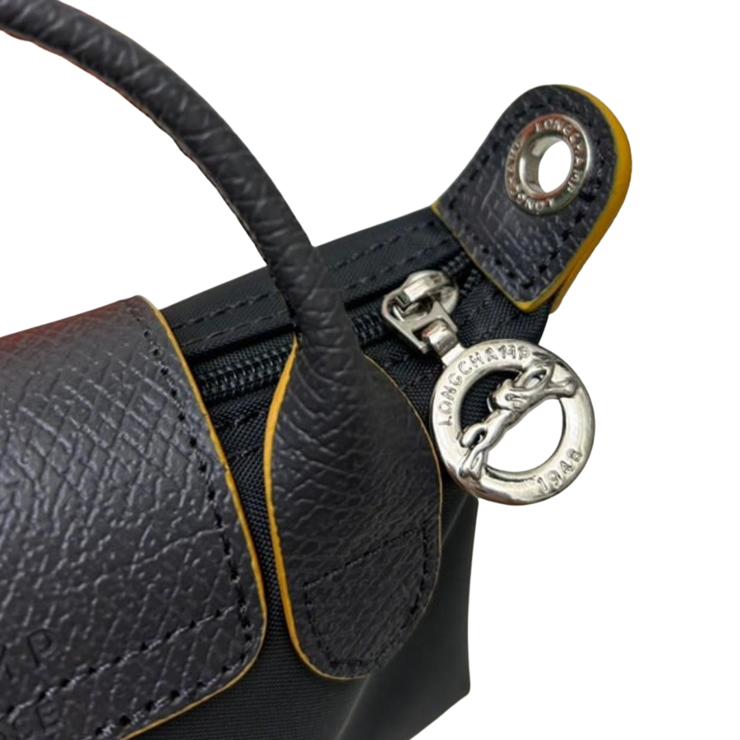 Longchamp Bag – Dark Grey & Yellow - View 6