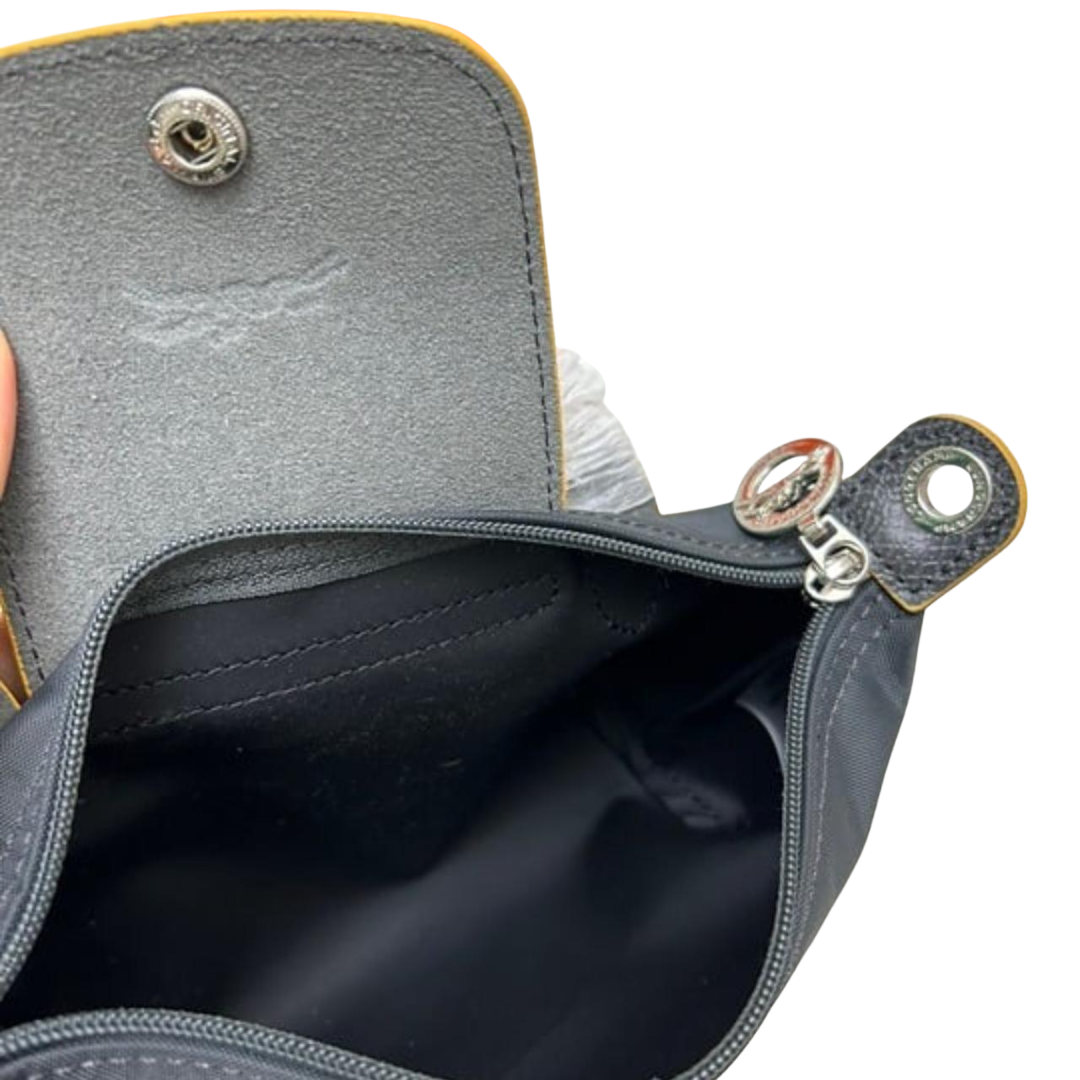 Longchamp Bag – Dark Grey & Yellow - View 7