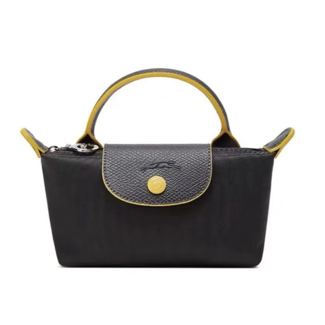 Longchamp Bag – Dark Grey & Yellow - View 9