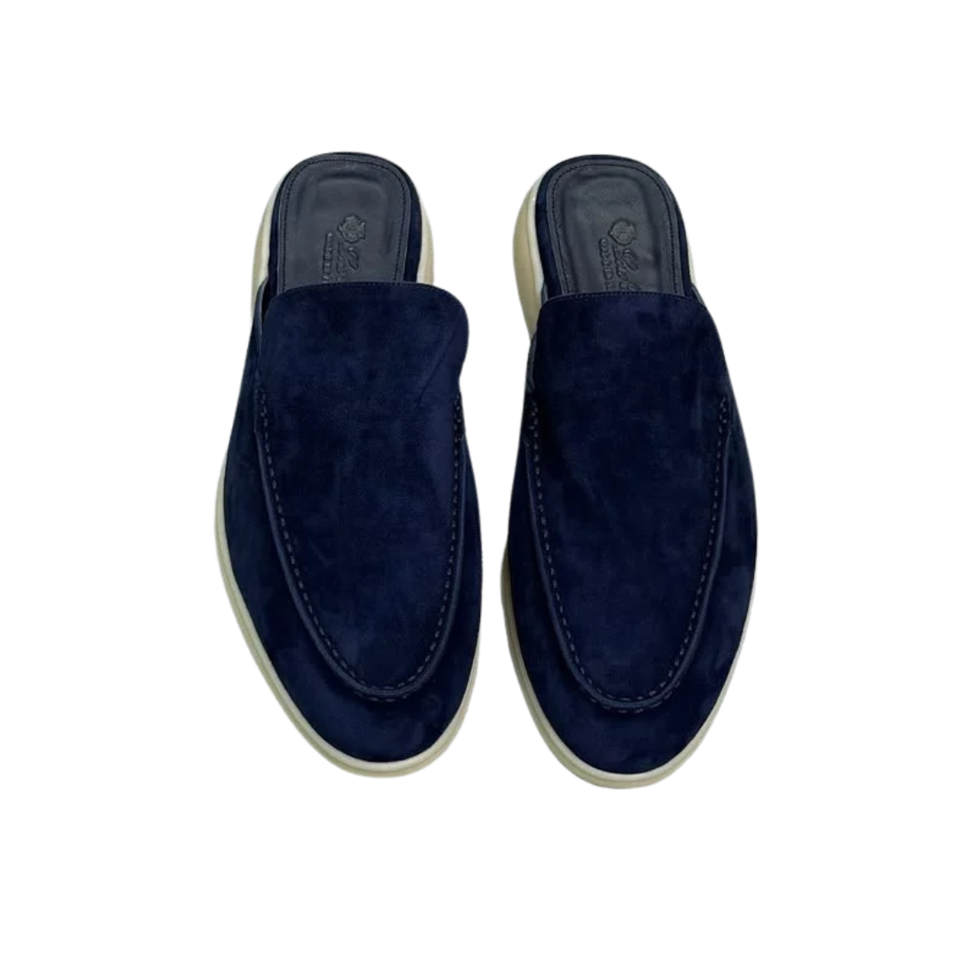 Loro Piana Babouche Walk Shoes – Dark Navy Suede - View 4