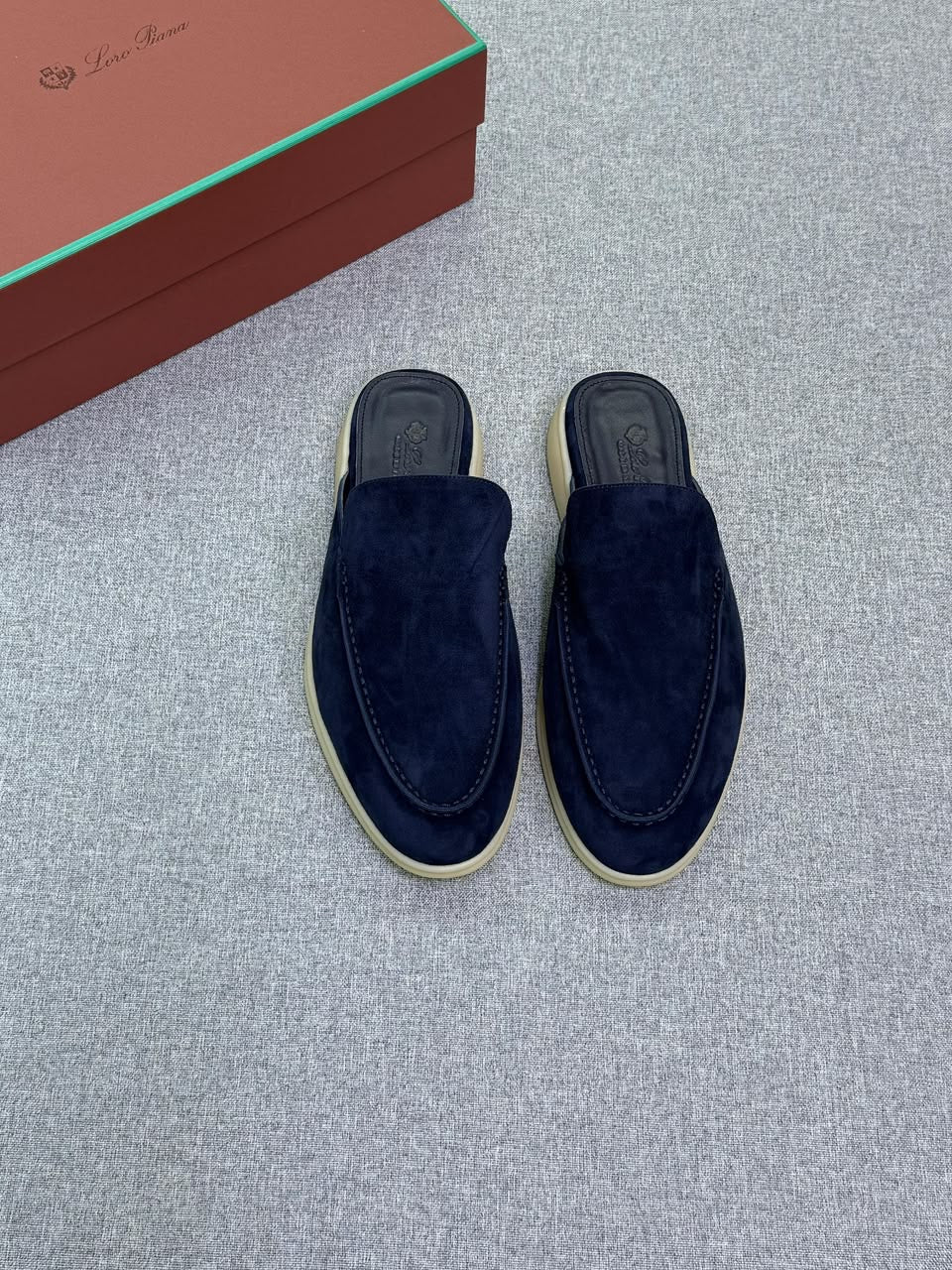 Loro Piana Babouche Walk Shoes – Dark Navy Suede - View 5