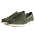 Loro Piana Summer Walk Suede Loafers – Forest Green - View 2