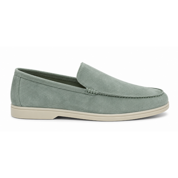 Loro Piana Summer Suede Loafers – Green - View 1