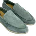 Loro Piana Summer Suede Loafers – Green - View 3