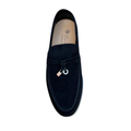 Loro Piana Summer Walk Suede Loafers – Black - View 2